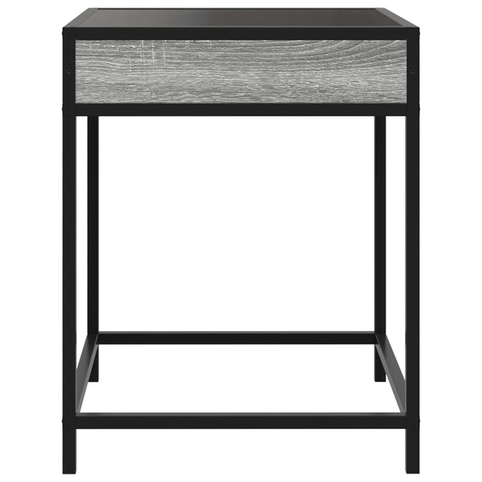 Măsuță de cafea cu LED infinity, gri sonoma, 40x40x51 cm - WALTI WALTI
