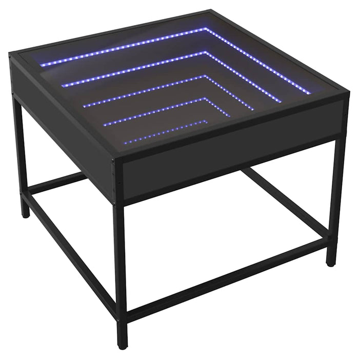 Măsuță de cafea cu LED infinity, negru, 50x50x41 cm - WALTI WALTI