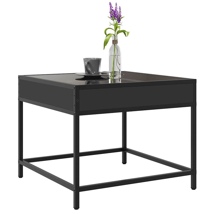 Măsuță de cafea cu LED infinity, negru, 50x50x41 cm - WALTI WALTI