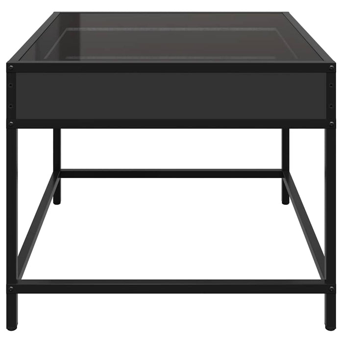 Măsuță de cafea cu LED infinity, negru, 50x50x41 cm - WALTI WALTI