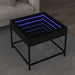 Măsuță de cafea cu LED infinity, negru, 50x50x41 cm - WALTI WALTI
