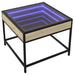 Măsuță de cafea cu LED infinity, stejar sonoma, 50x50x41 cm - WALTI WALTI