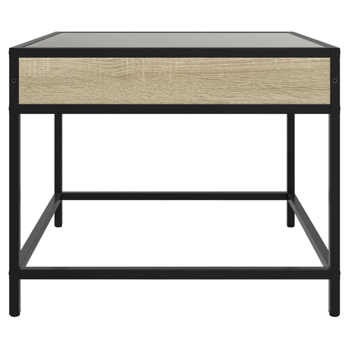 Măsuță de cafea cu LED infinity, stejar sonoma, 50x50x41 cm - WALTI WALTI