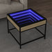 Măsuță de cafea cu LED infinity, stejar sonoma, 50x50x41 cm - WALTI WALTI