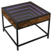Măsuță de cafea cu LED infinity, stejar fumuriu, 50x50x41 cm - WALTI WALTI