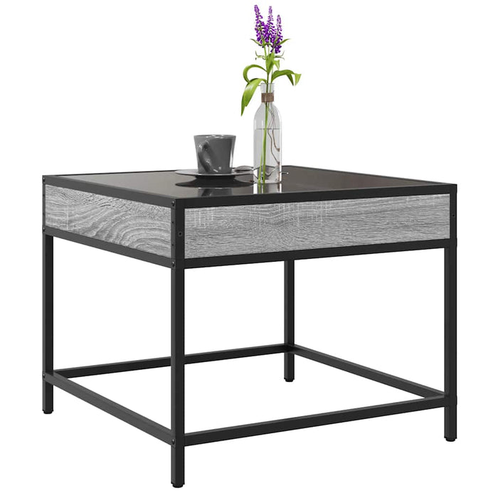 Măsuță de cafea cu LED infinity, gri sonoma, 50x50x41 cm - WALTI WALTI