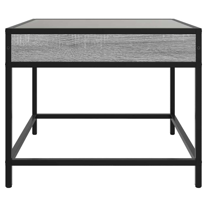 Măsuță de cafea cu LED infinity, gri sonoma, 50x50x41 cm - WALTI WALTI