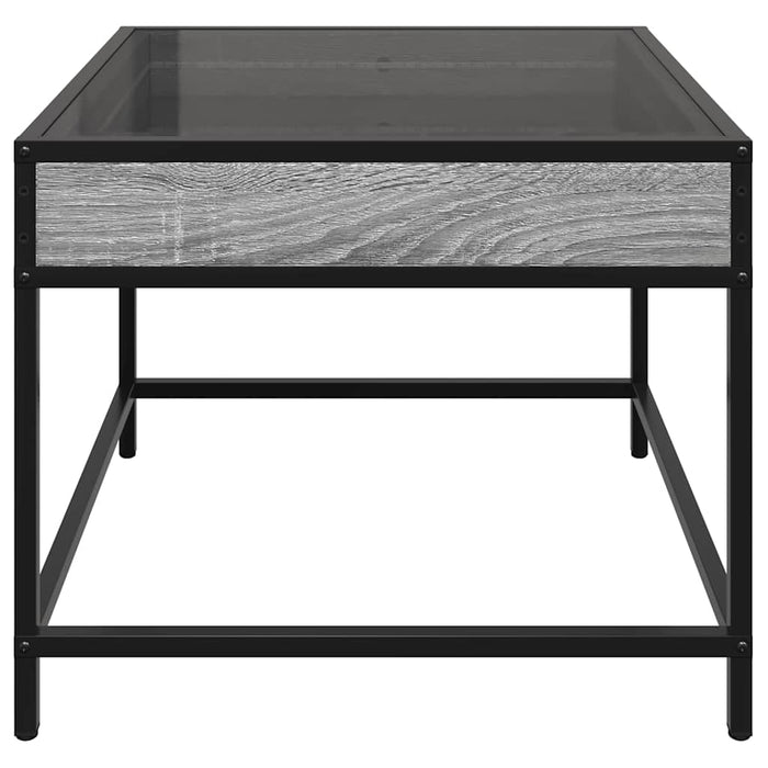 Măsuță de cafea cu LED infinity, gri sonoma, 50x50x41 cm - WALTI WALTI
