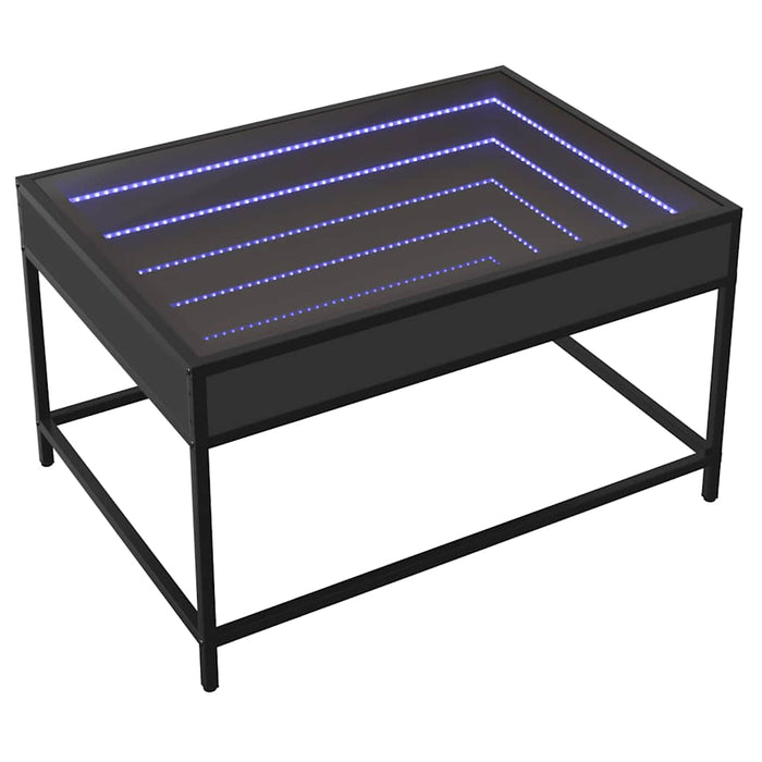 Măsuță de cafea cu LED infinity, negru, 70x50x41 cm - WALTI WALTI