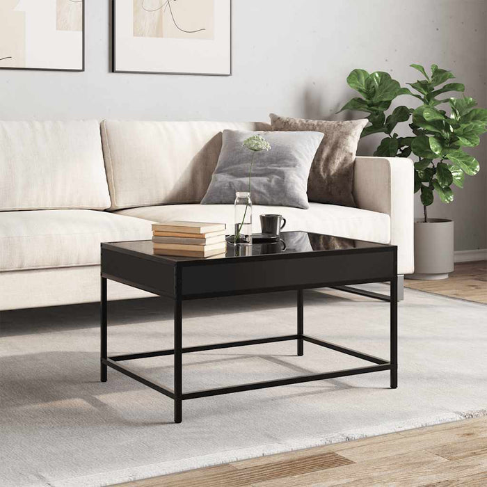Măsuță de cafea cu LED infinity, negru, 70x50x41 cm - WALTI WALTI