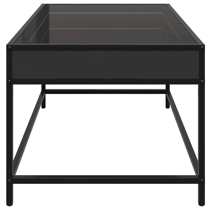 Măsuță de cafea cu LED infinity, negru, 70x50x41 cm - WALTI WALTI