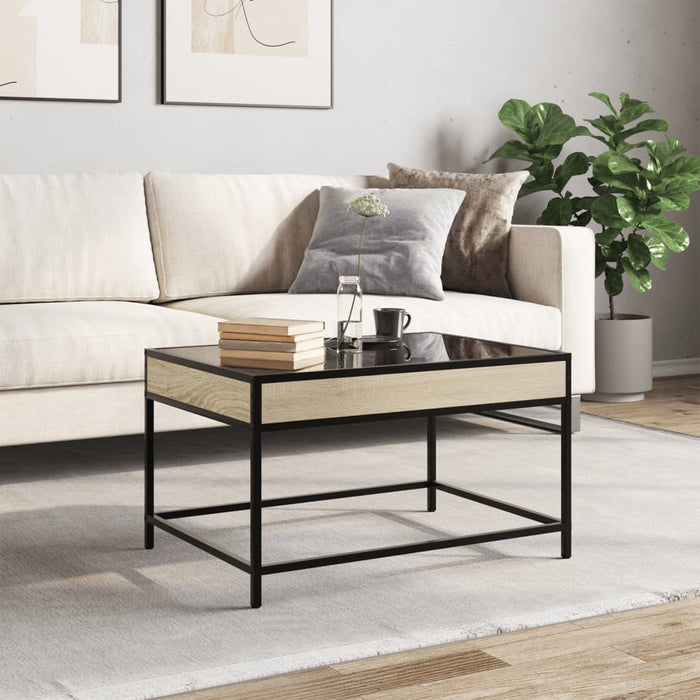 Măsuță de cafea cu LED infinity, stejar sonoma, 70x50x41 cm - WALTI WALTI