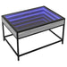 Măsuță de cafea cu LED infinity, gri sonoma, 70x50x41 cm - WALTI WALTI