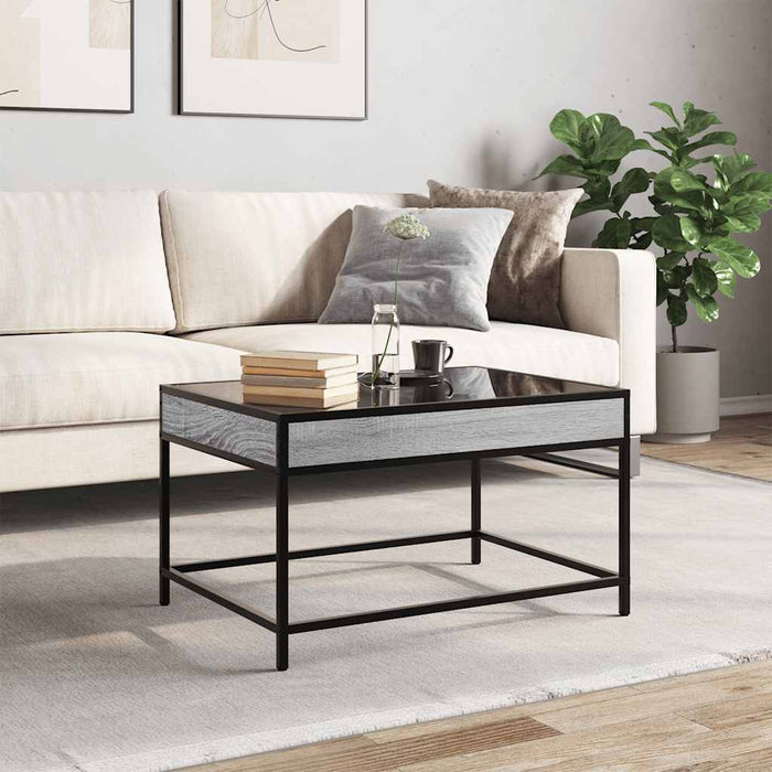 Măsuță de cafea cu LED infinity, gri sonoma, 70x50x41 cm - WALTI WALTI