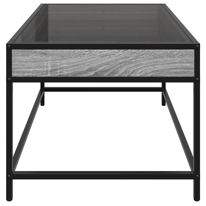 Măsuță de cafea cu LED infinity, gri sonoma, 70x50x41 cm - WALTI WALTI
