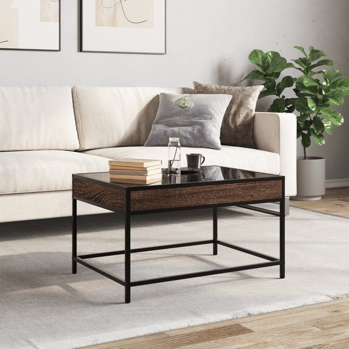 Măsuță de cafea cu LED infinity, stejar maro, 70x50x41 cm - WALTI WALTI