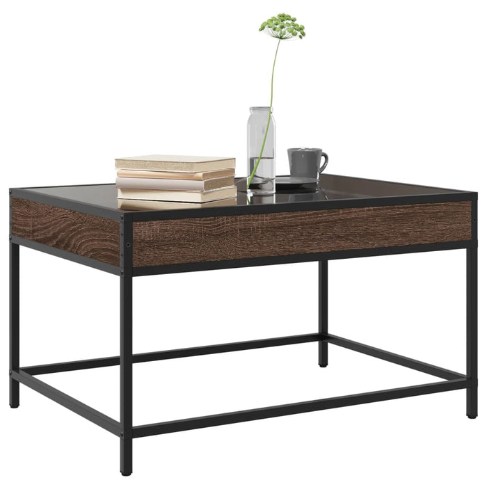 Măsuță de cafea cu LED infinity, stejar maro, 70x50x41 cm - WALTI WALTI