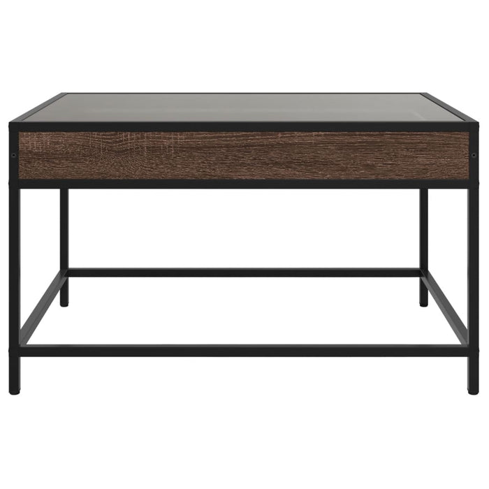 Măsuță de cafea cu LED infinity, stejar maro, 70x50x41 cm - WALTI WALTI