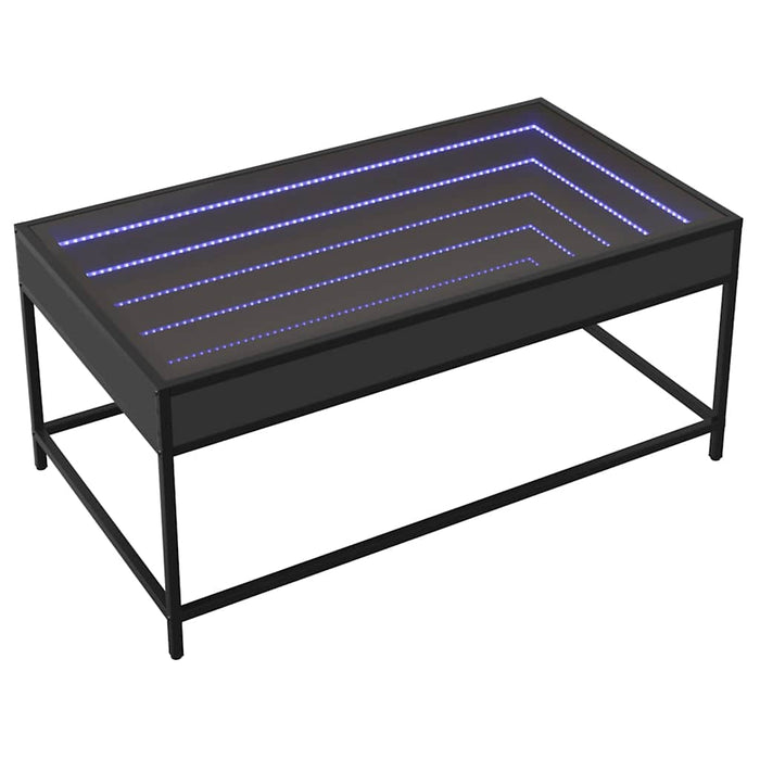 Măsuță de cafea cu LED infinity, negru, 90x50x41 cm - WALTI WALTI