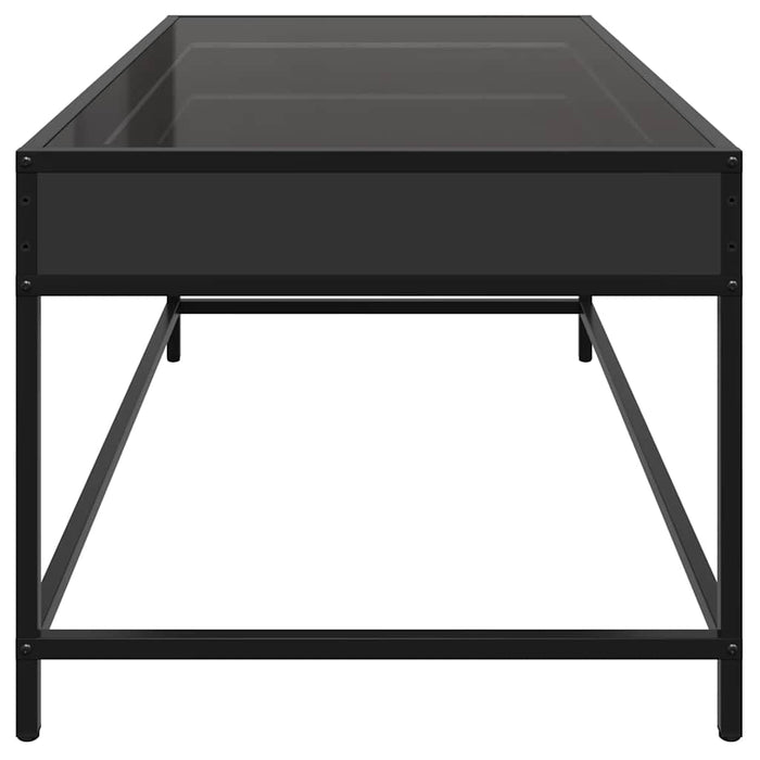 Măsuță de cafea cu LED infinity, negru, 90x50x41 cm - WALTI WALTI
