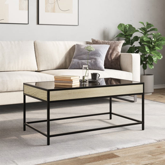 Măsuță de cafea cu LED infinity, stejar sonoma, 90x50x41 cm - WALTI WALTI