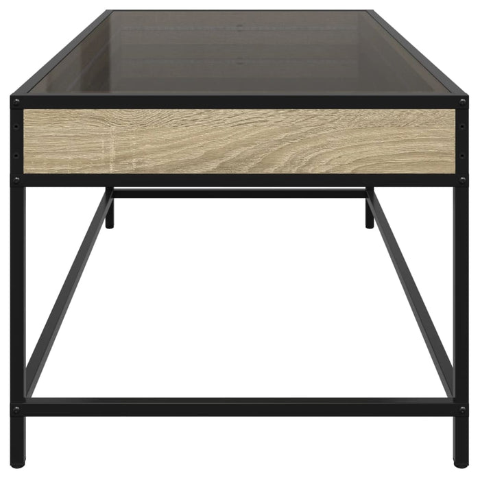 Măsuță de cafea cu LED infinity, stejar sonoma, 90x50x41 cm - WALTI WALTI