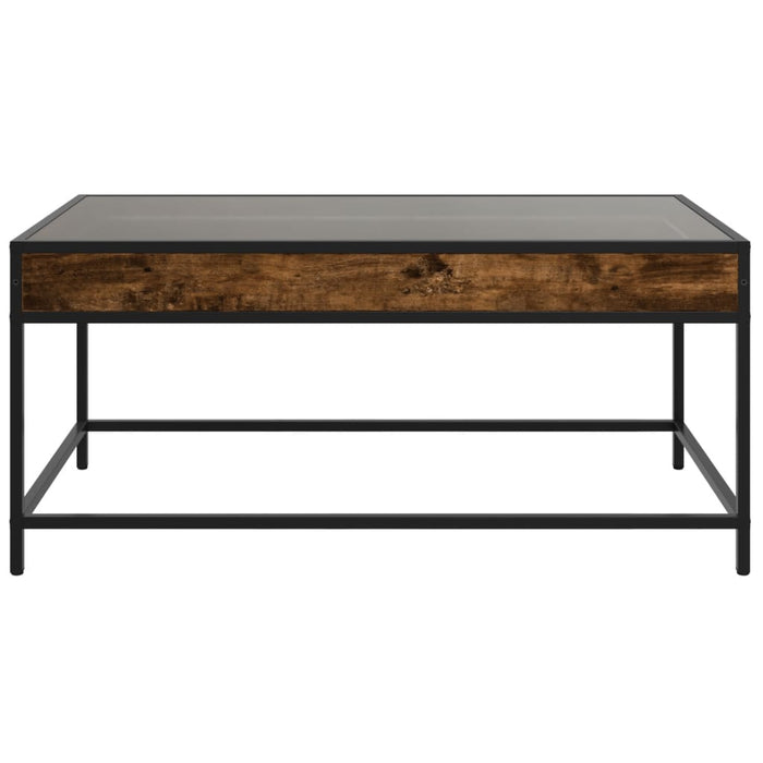 Măsuță de cafea cu LED infinity, stejar fumuriu, 90x50x41 cm - WALTI WALTI