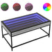 Măsuță de cafea cu LED infinity, gri sonoma, 90x50x41 cm - WALTI WALTI