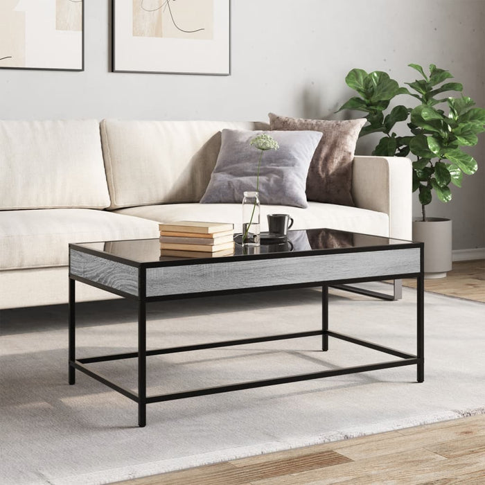 Măsuță de cafea cu LED infinity, gri sonoma, 90x50x41 cm - WALTI WALTI