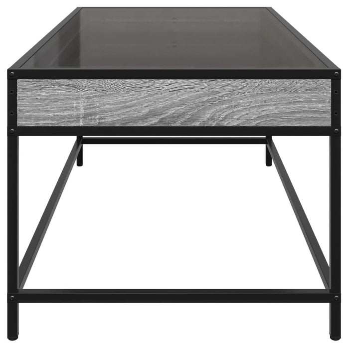 Măsuță de cafea cu LED infinity, gri sonoma, 90x50x41 cm - WALTI WALTI