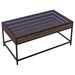 Măsuță de cafea cu LED infinity, stejar maro, 90x50x41cm - WALTI WALTI