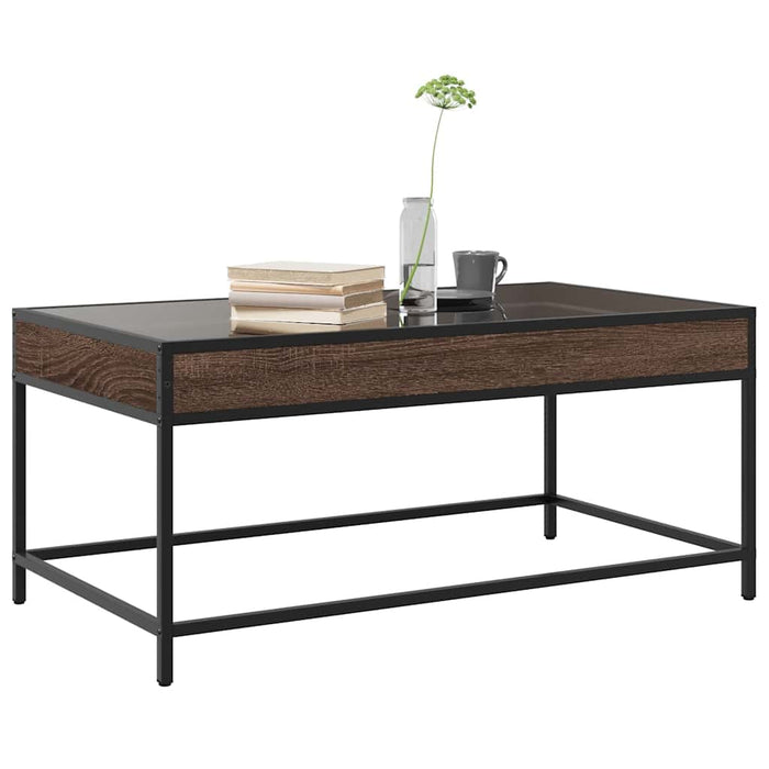 Măsuță de cafea cu LED infinity, stejar maro, 90x50x41cm - WALTI WALTI