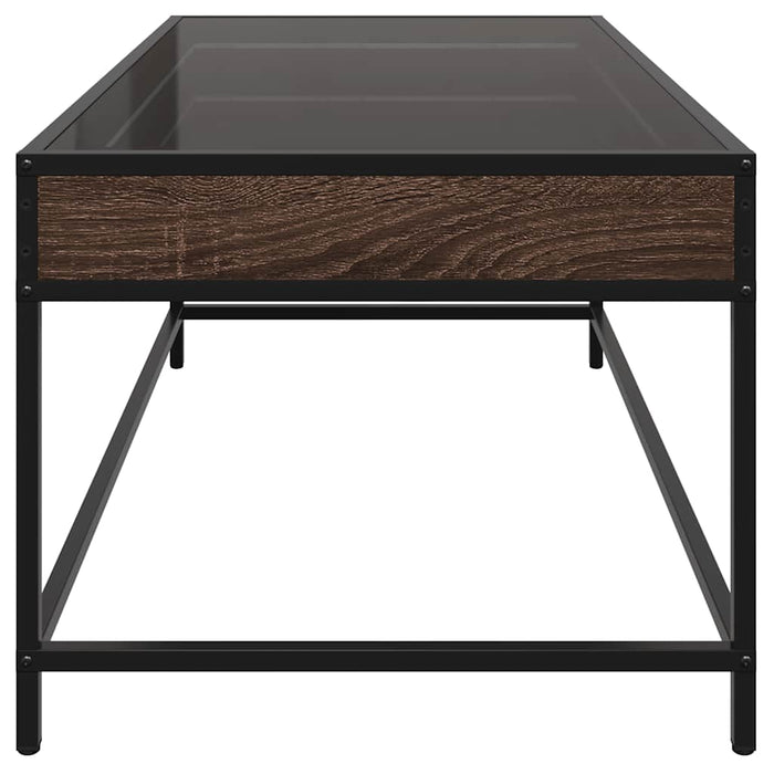 Măsuță de cafea cu LED infinity, stejar maro, 90x50x41cm - WALTI WALTI