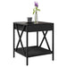 Măsuță de cafea cu LED infinity, negru, 40x40x49 cm - WALTI WALTI