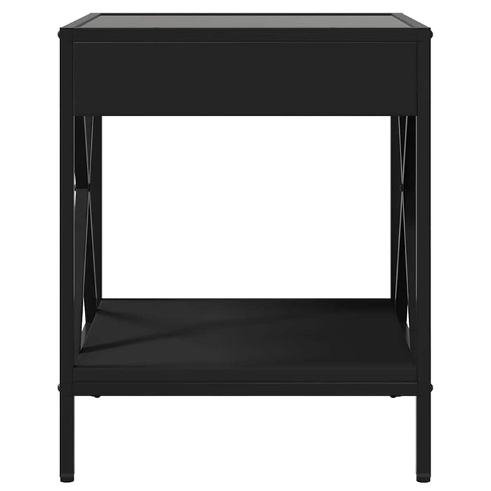 Măsuță de cafea cu LED infinity, negru, 40x40x49 cm - WALTI WALTI