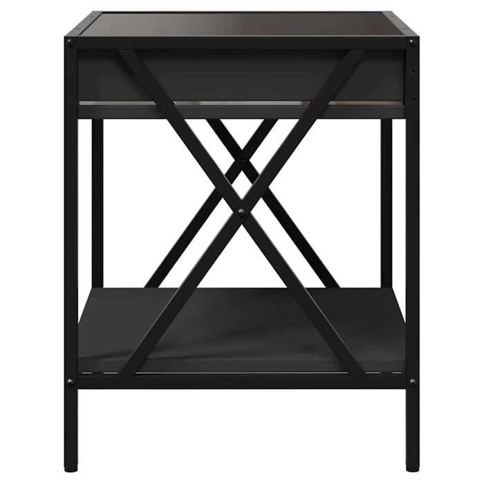 Măsuță de cafea cu LED infinity, negru, 40x40x49 cm - WALTI WALTI