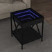 Măsuță de cafea cu LED infinity, negru, 40x40x49 cm - WALTI WALTI