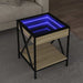 Măsuță de cafea cu LED infinity, stejar sonoma, 40x40x49 cm - WALTI WALTI