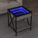 Măsuță de cafea cu LED infinity, gri sonoma, 40x40x49 cm - WALTI WALTI