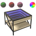 Măsuță de cafea cu LED infinity, stejar sonoma, 50x50x38 cm - WALTI WALTI