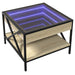 Măsuță de cafea cu LED infinity, stejar sonoma, 50x50x38 cm - WALTI WALTI