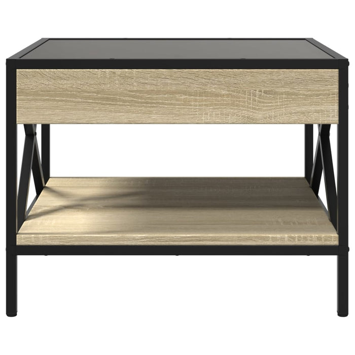 Măsuță de cafea cu LED infinity, stejar sonoma, 50x50x38 cm - WALTI WALTI