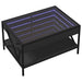 Măsuță de cafea cu LED infinity, negru, 70x50x38 cm - WALTI WALTI
