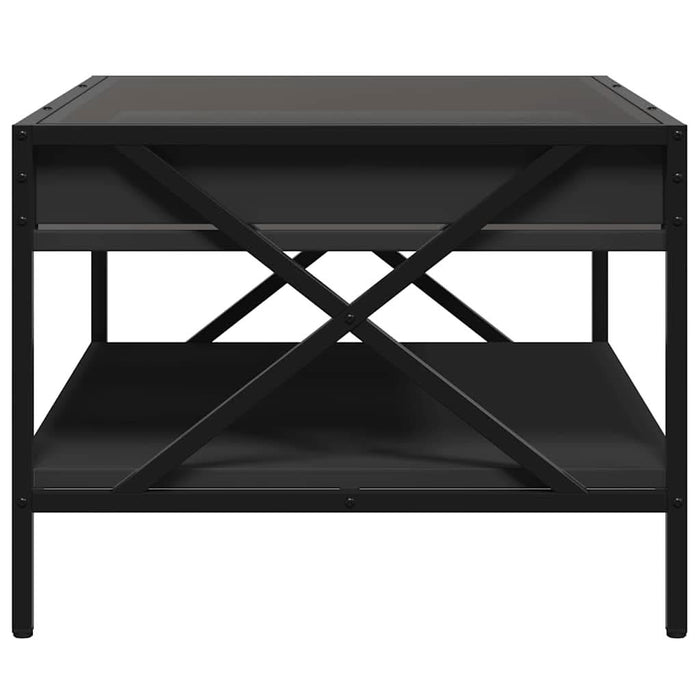 Măsuță de cafea cu LED infinity, negru, 70x50x38 cm - WALTI WALTI