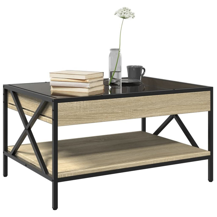 Măsuță de cafea cu LED infinity, stejar sonoma, 70x50x38 cm - WALTI WALTI