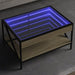 Măsuță de cafea cu LED infinity, stejar sonoma, 70x50x38 cm - WALTI WALTI