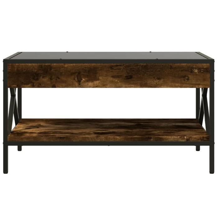 Măsuță de cafea cu LED infinity, stejar fumuriu, 70x50x38 cm - WALTI WALTI