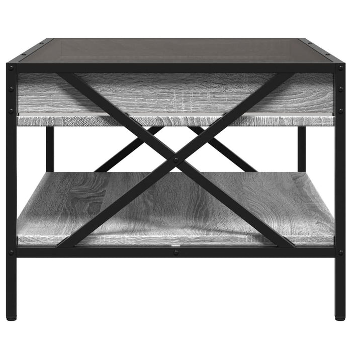 Măsuță de cafea cu LED infinity, gri sonoma, 70x50x38 cm - WALTI WALTI