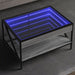 Măsuță de cafea cu LED infinity, gri sonoma, 70x50x38 cm - WALTI WALTI