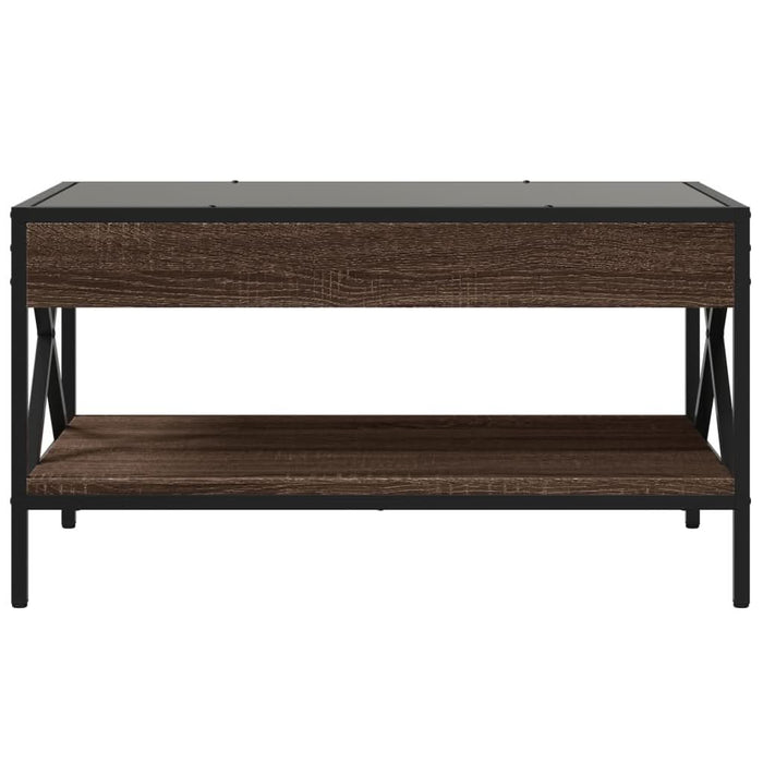 Măsuță de cafea cu LED infinity, stejar maro, 70x50x38 cm - WALTI WALTI